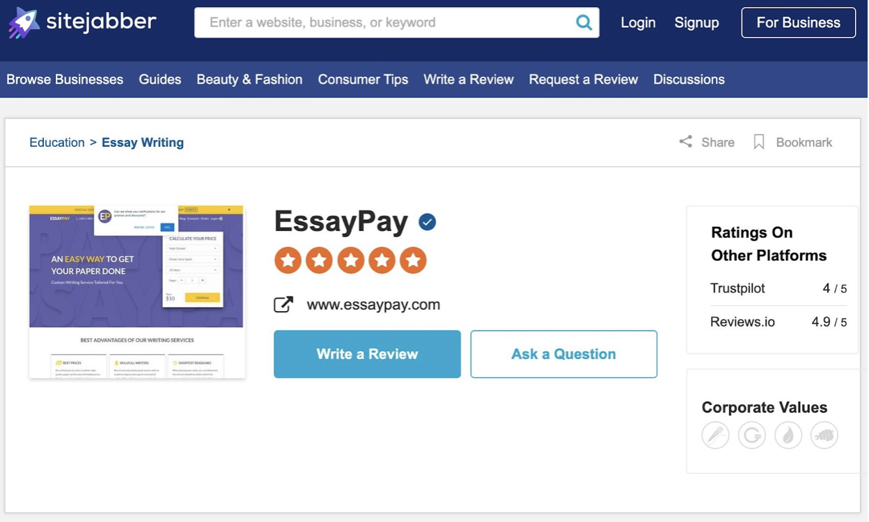 essaypay.com rating
